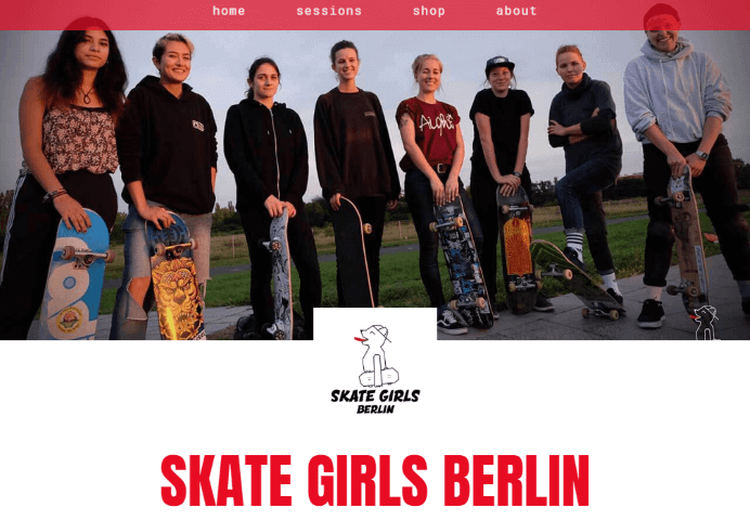 Referenz Website Skate Girls Berlin