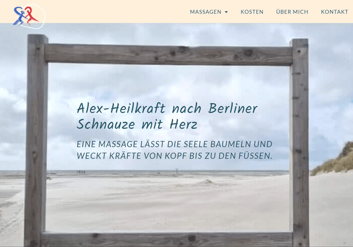 Screenshot Website Heilmassagen Berlin