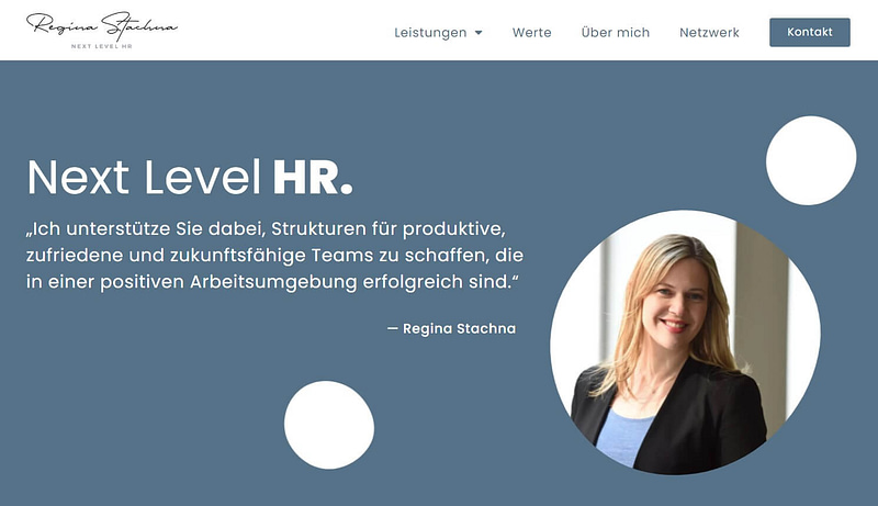 Screenshot Website Next Level HR